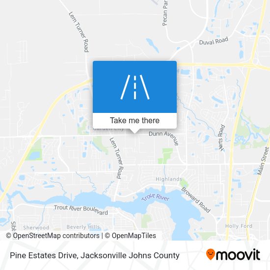 Pine Estates Drive map