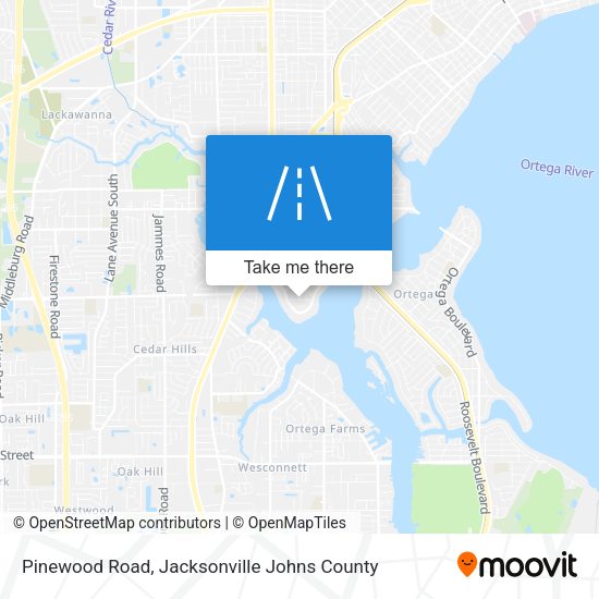 Pinewood Road map