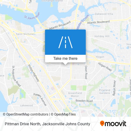 Pittman Drive North map