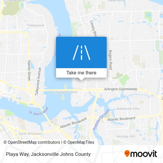 Playa Way map