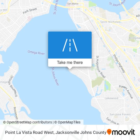 Point La Vista Road West map