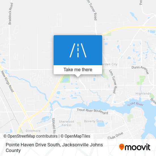 Pointe Haven Drive South map
