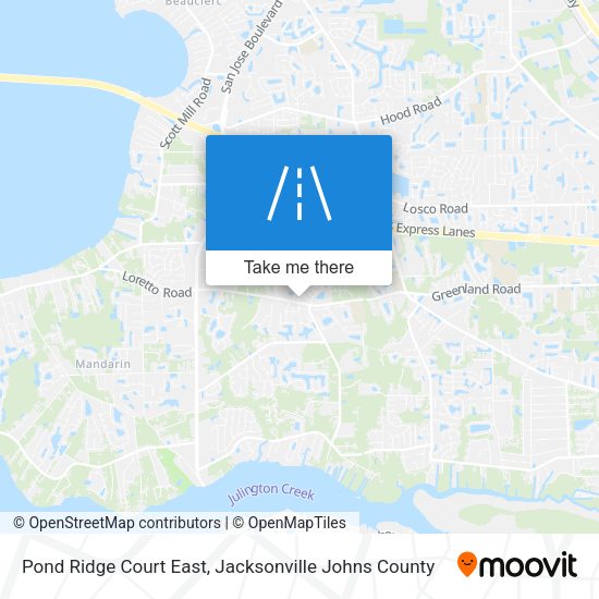 Pond Ridge Court East map