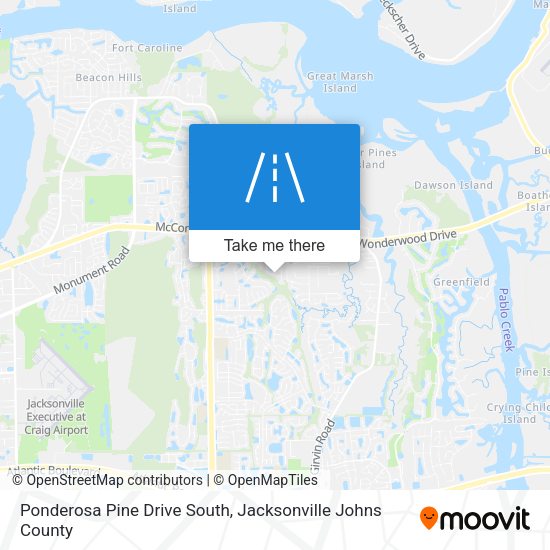 Ponderosa Pine Drive South map