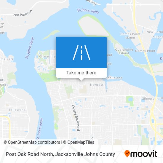 Post Oak Road North map
