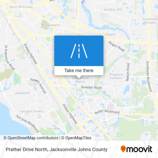 Prather Drive North map