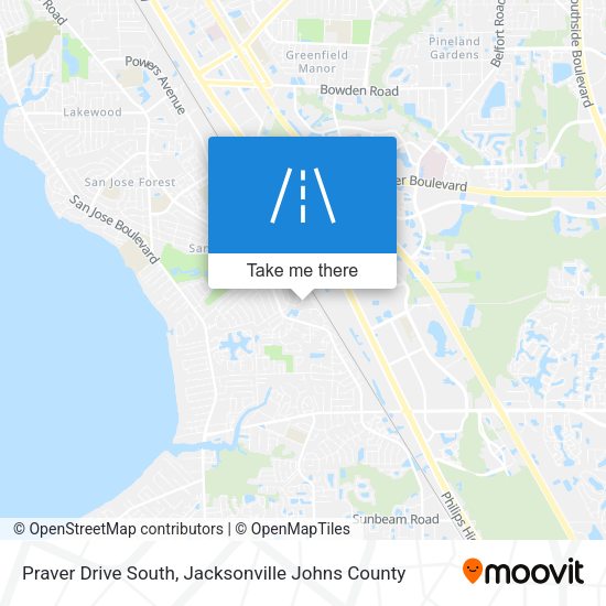 Mapa de Praver Drive South