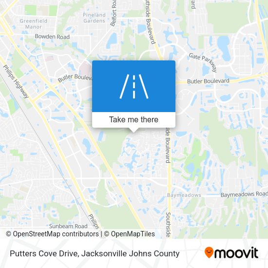Putters Cove Drive map