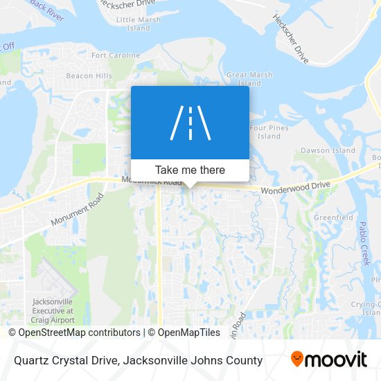 Quartz Crystal Drive map