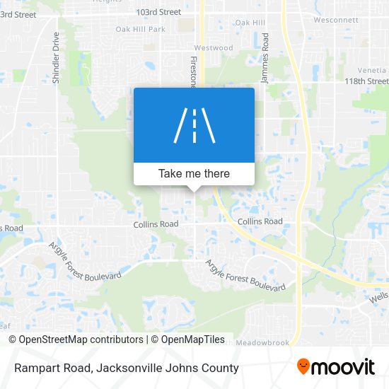 Mapa de Rampart Road