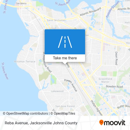 Mapa de Reba Avenue