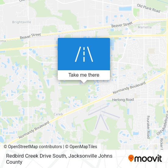 Redbird Creek Drive South map