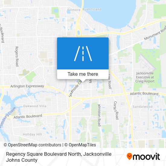 Regency Square Boulevard North map