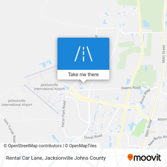 Rental Car Lane map