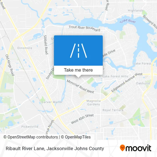 Ribault River Lane map