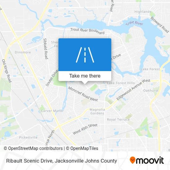 Ribault Scenic Drive map