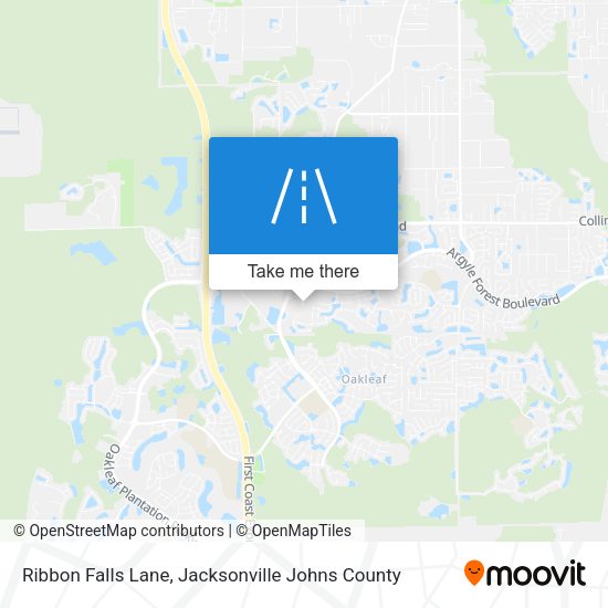Ribbon Falls Lane map