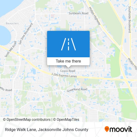 Ridge Walk Lane map