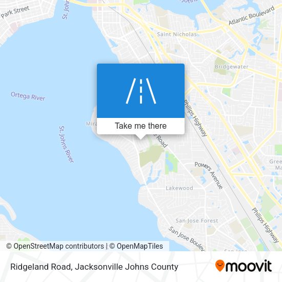 Ridgeland Road map