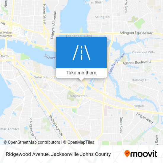 Ridgewood Avenue map