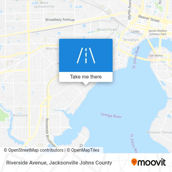 Riverside Avenue map