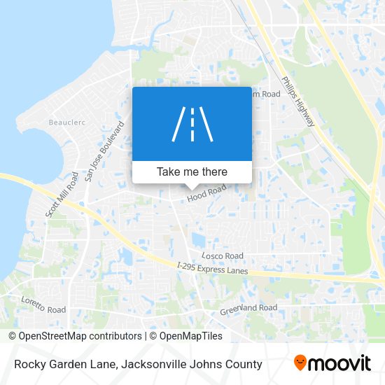 Rocky Garden Lane map