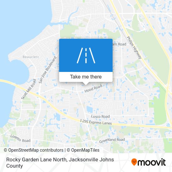 Rocky Garden Lane North map