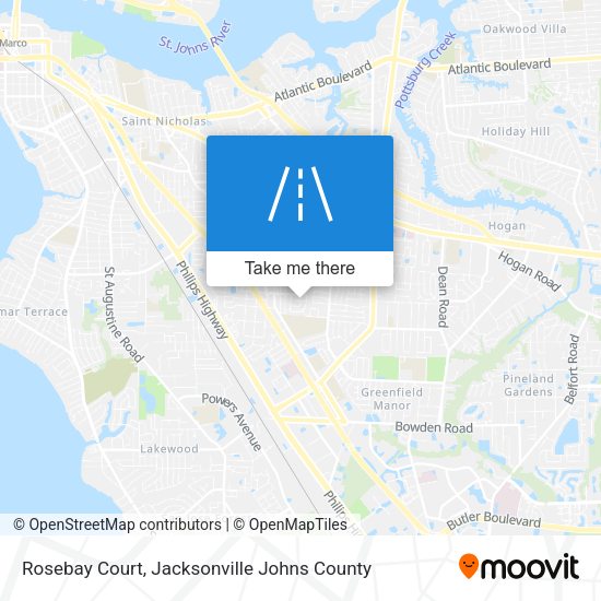 Mapa de Rosebay Court