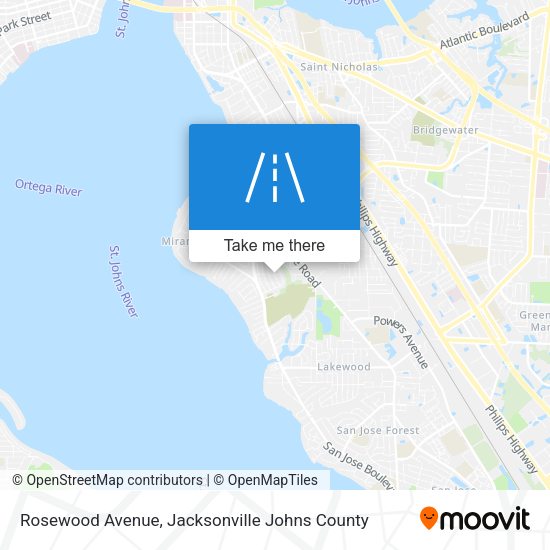 Mapa de Rosewood Avenue