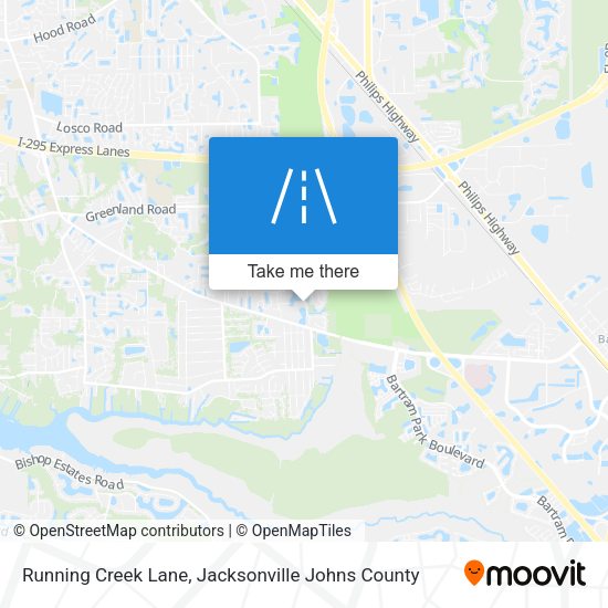 Running Creek Lane map