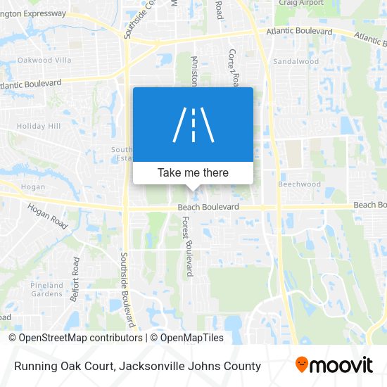 Mapa de Running Oak Court