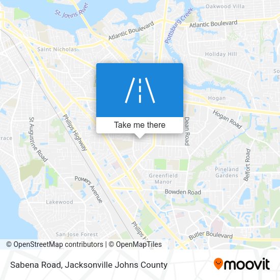 Mapa de Sabena Road