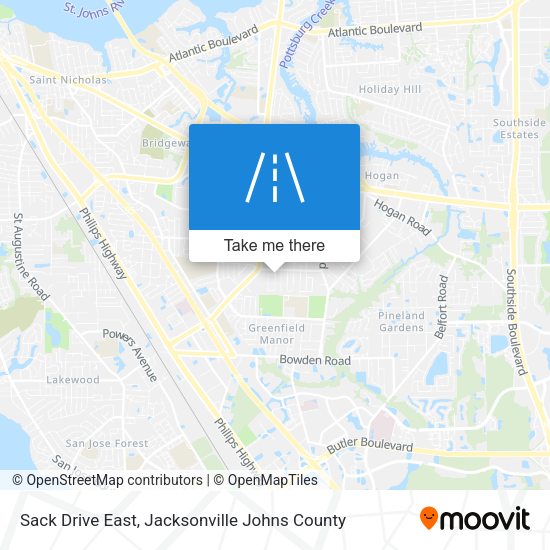 Mapa de Sack Drive East