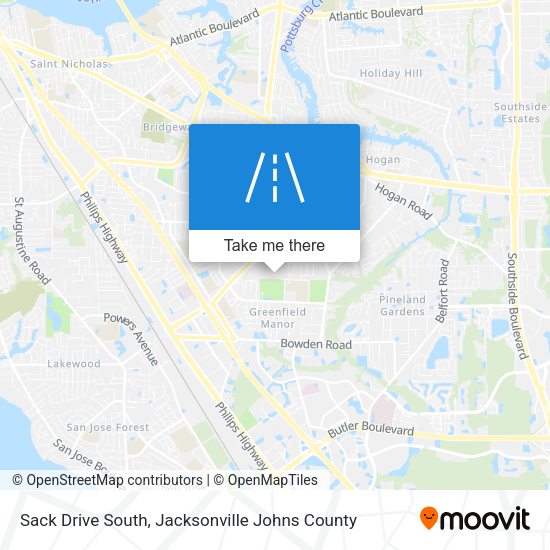 Sack Drive South map