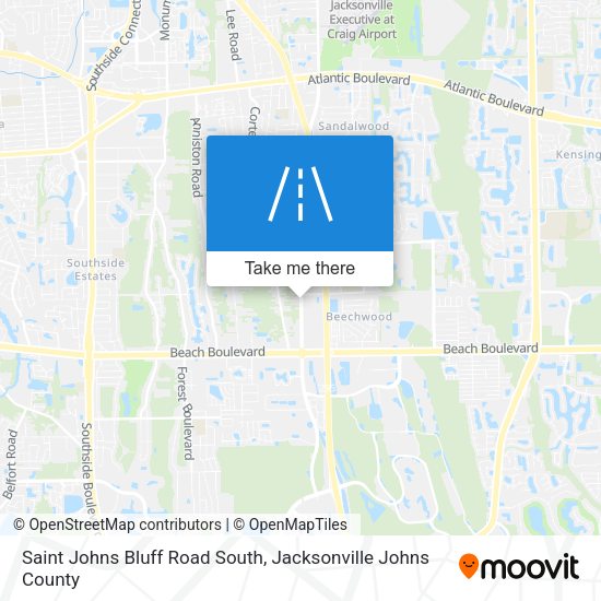 Saint Johns Bluff Road South map