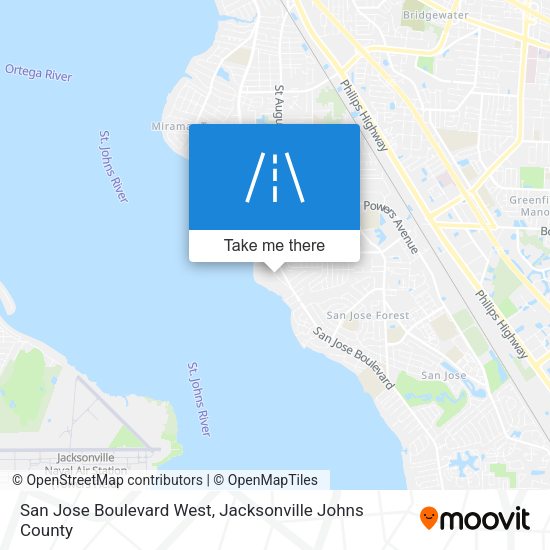 Mapa de San Jose Boulevard West