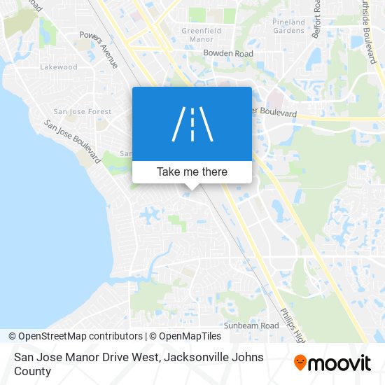 San Jose Manor Drive West map