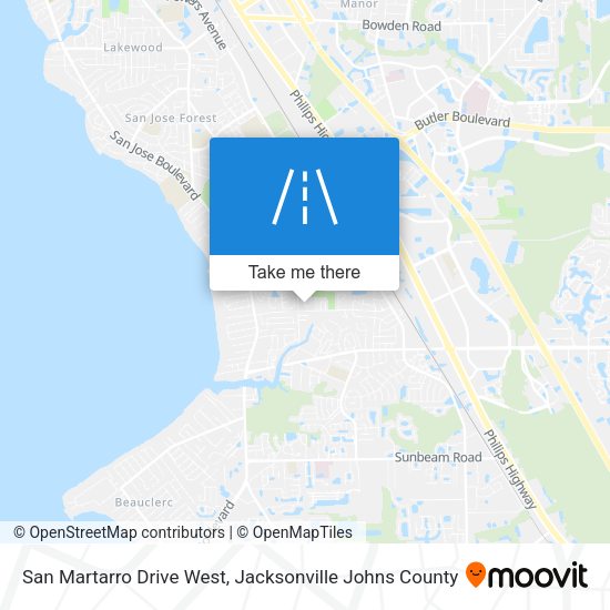 San Martarro Drive West map