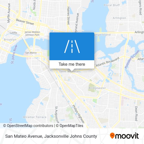 San Mateo Avenue map