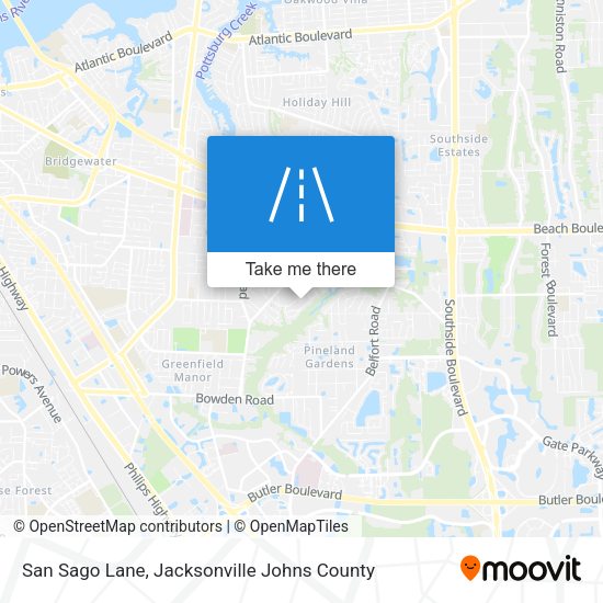 San Sago Lane map