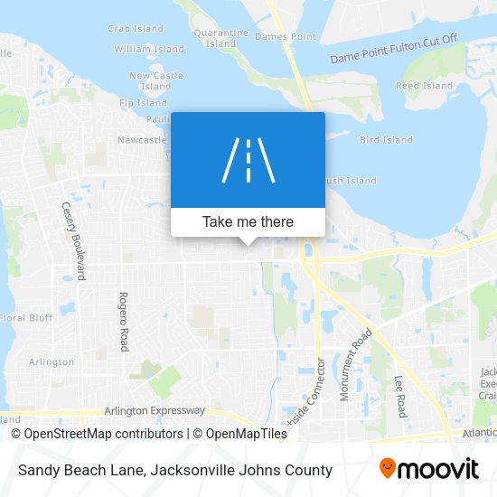 Sandy Beach Lane map
