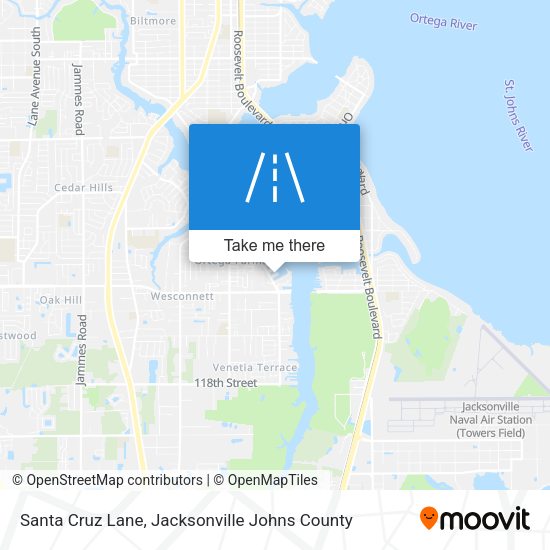 Santa Cruz Lane map