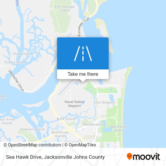 Sea Hawk Drive map