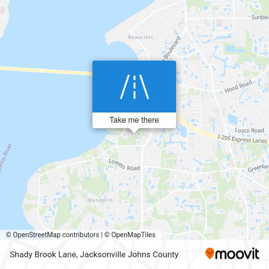 Shady Brook Lane map