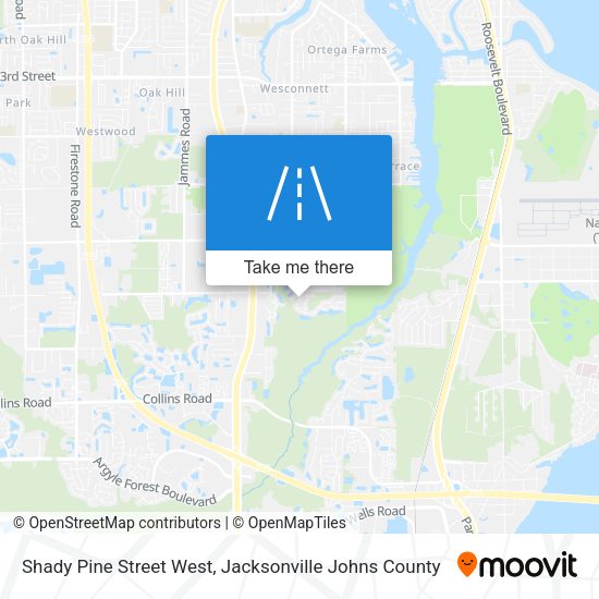 Shady Pine Street West map