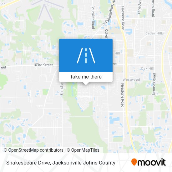 Mapa de Shakespeare Drive