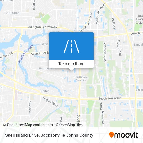Shell Island Drive map