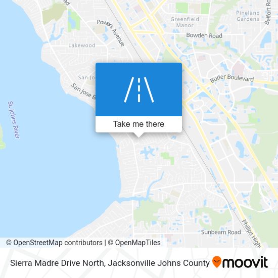 Mapa de Sierra Madre Drive North