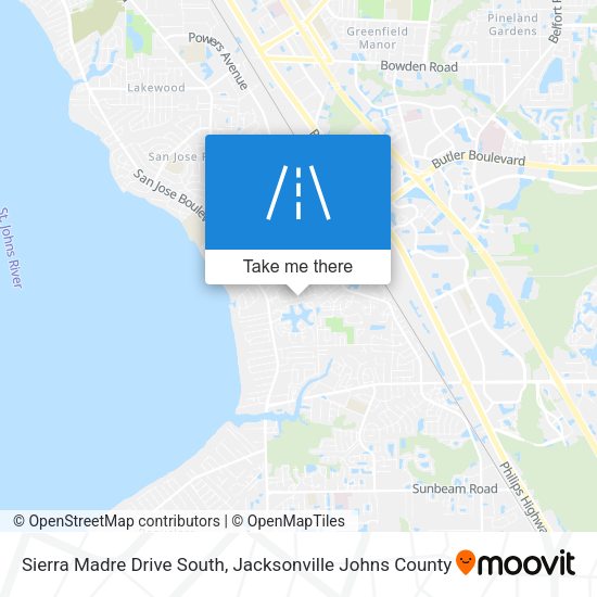 Sierra Madre Drive South map