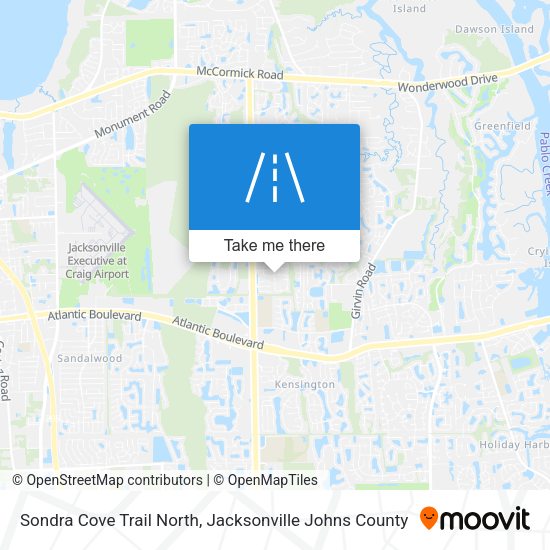 Sondra Cove Trail North map